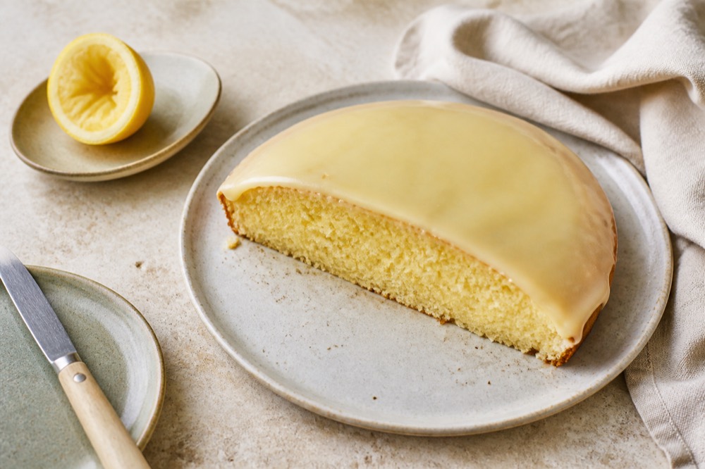 Citronmåne med hvid citronglasur